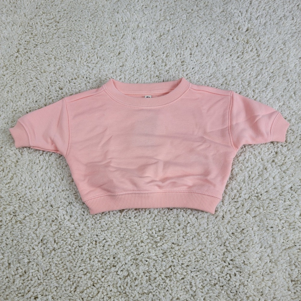 Unisex Organic Cotton Peach Crewneck Sweatshirt Newborn Lot of 2